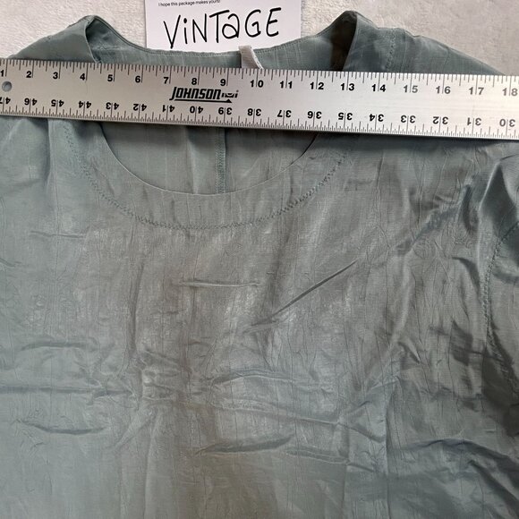 Vintage Regina Porter Womens Sage Green Textured Cap Sleeve Top Blouse Size 1X - Picture 4 of 6